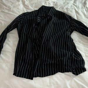 Black/white stripped dress shirt